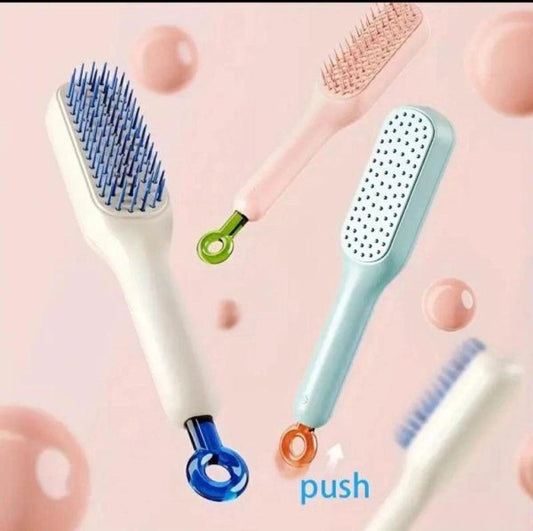 4 In 1 Self Cleaning Hair Brush Comb