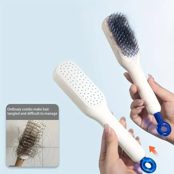 4 In 1 Self Cleaning Hair Brush Comb