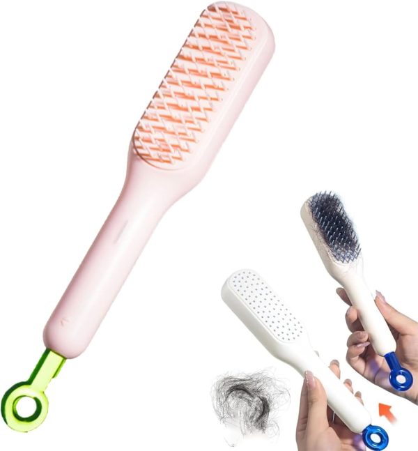 4 In 1 Self Cleaning Hair Brush Comb