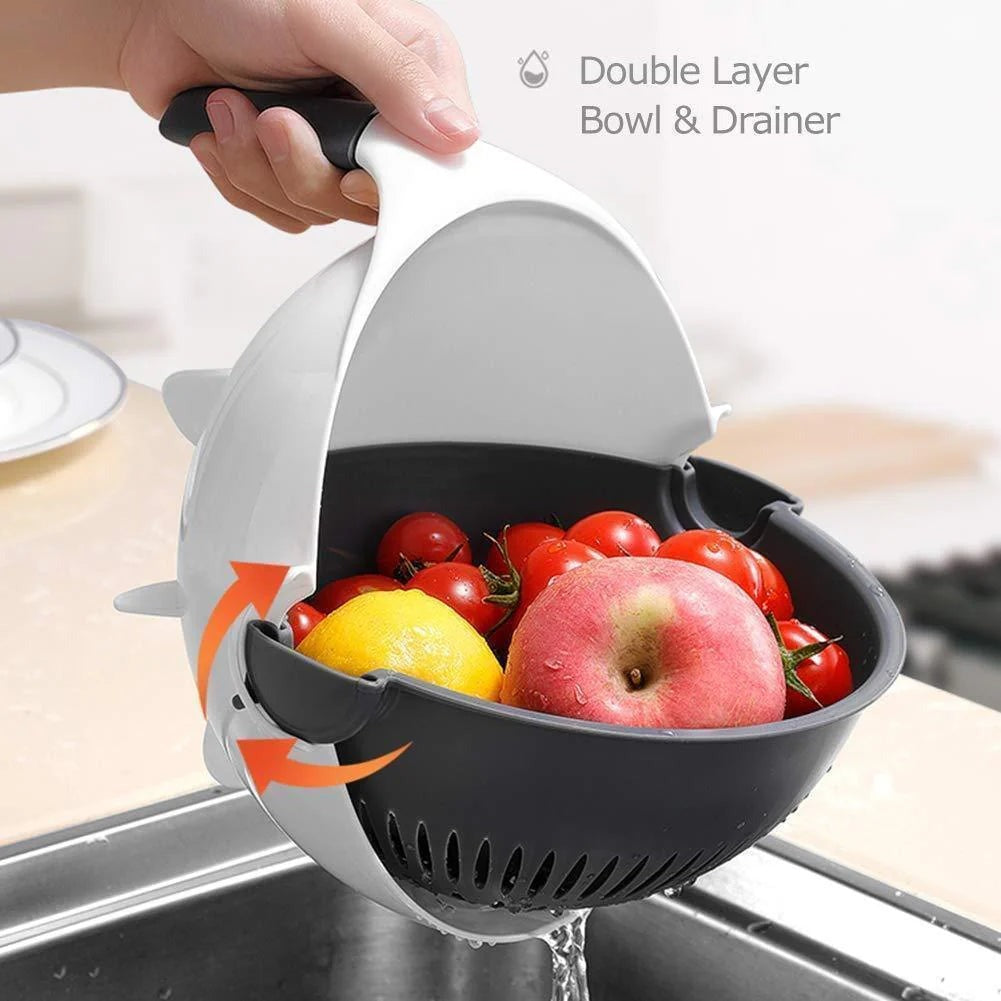 9 In 1 Vegetable Cutter With Drain Basket