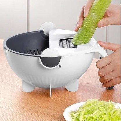 9 In 1 Vegetable Cutter With Drain Basket